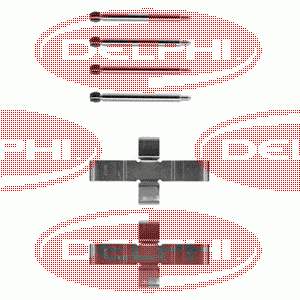 Kit de molas de fixação de sapatas de disco dianteiras LX0047 Delphi