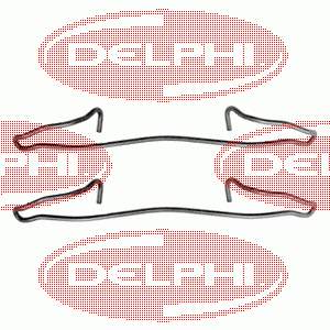LX0123 Delphi комплект пружинок крепления дисковых колодок передних