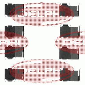 Kit de molas de fixação de sapatas de disco dianteiras 1091063 Quick Brake