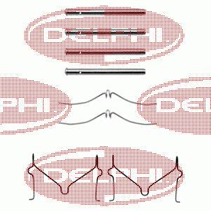 LX0143 Delphi kit de molas de fixação de sapatas de disco dianteiras