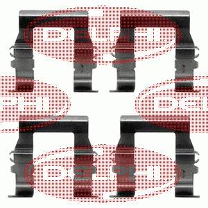 LX0171 Delphi kit de molas de fixação de sapatas de disco dianteiras