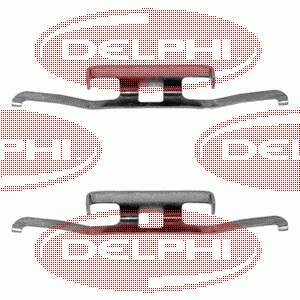 Kit de molas de fixação de sapatas de disco traseiras LX0198 Delphi