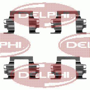Kit de molas de fixação de sapatas de disco traseiras para Opel Frontera (5MWL4)
