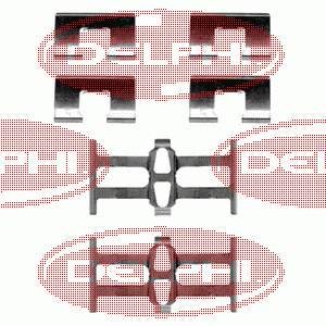 LX0208 Delphi комплект пружинок крепления дисковых колодок задних
