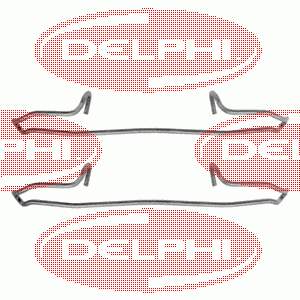 LX0223 Delphi комплект пружинок крепления дисковых колодок передних