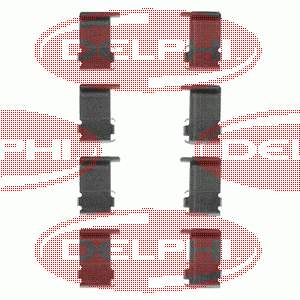 LX0226 Delphi kit de molas de fixação de sapatas de disco dianteiras
