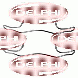 Kit de molas de fixação de sapatas de disco dianteiras LX0236 Delphi