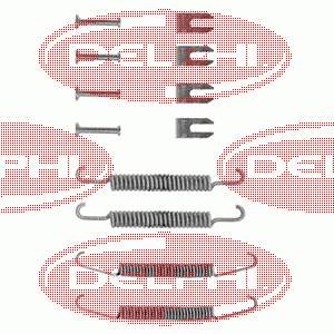 LY1037 Delphi kit de montagem das sapatas traseiras de tambor