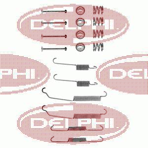 LY1102 Delphi kit de montagem das sapatas traseiras de tambor