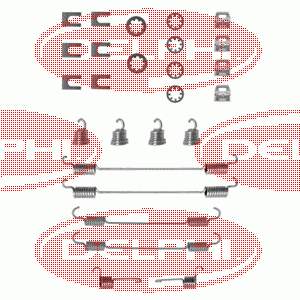 LY1111 Delphi kit de montagem das sapatas traseiras de tambor