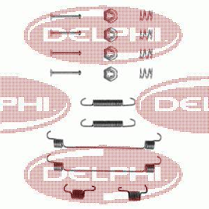 LY1112 Delphi kit de montagem das sapatas traseiras de tambor