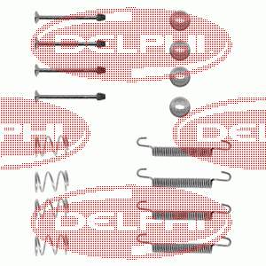 LY1135 Delphi kit de montagem das sapatas traseiras de tambor