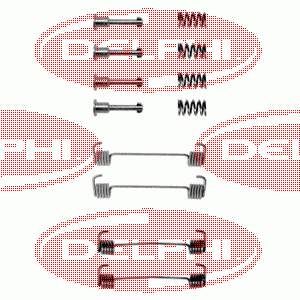 LY1163 Delphi kit de reparação das sapatas do freio