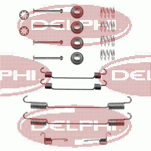 Kit de montagem das sapatas traseiras de tambor para Peugeot 806 (221)