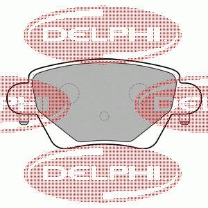 LP1682 Delphi sapatas do freio traseiras de disco