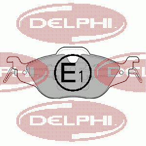 LP1673 Delphi колодки тормозные передние дисковые