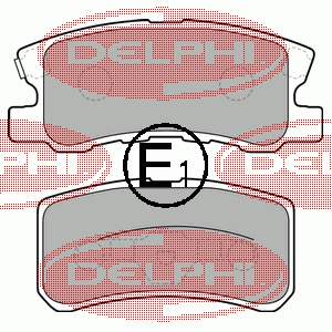 LP1691 Delphi sapatas do freio traseiras de disco