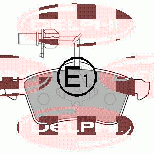 LP1707 Delphi sapatas do freio dianteiras de disco
