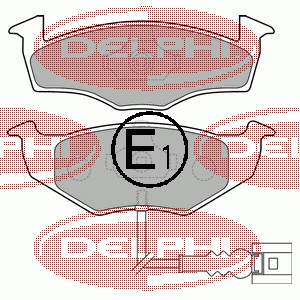 LP1709 Delphi колодки тормозные передние дисковые