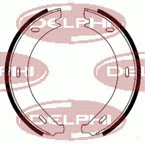 Купить LS1902 Delphi Колодки ручника/стояночного тормоза