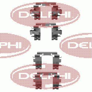 LX0298 Delphi kit de molas de fixação de sapatas de disco dianteiras