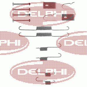 LY1266 Delphi kit de montagem das sapatas traseiras de tambor