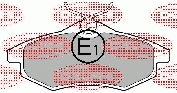 LP1716 Delphi sapatas do freio dianteiras de disco