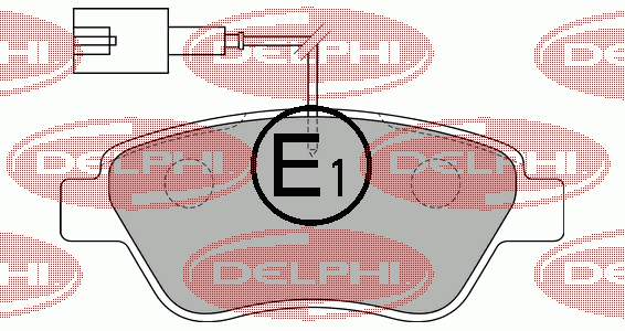 LP1722 Delphi sapatas do freio dianteiras de disco