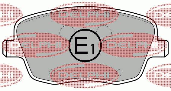 LP1728 Delphi sapatas do freio dianteiras de disco