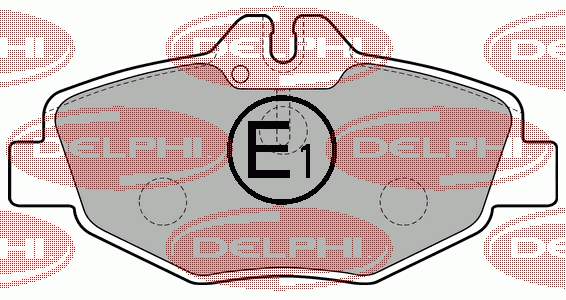 Передние тормозные колодки LP1791 Delphi