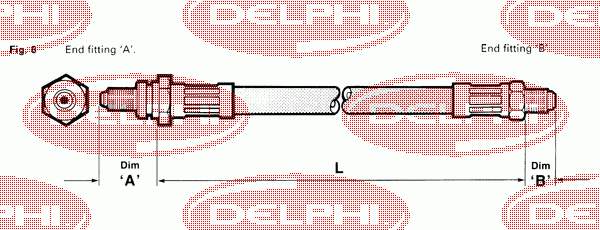 LH0246 Delphi mangueira do freio traseira
