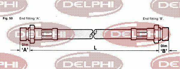 LH0424 Delphi mangueira do freio traseira