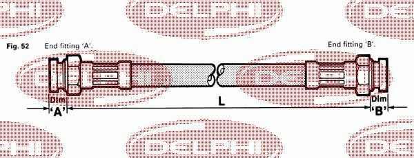 LH0274 Delphi mangueira do freio traseira