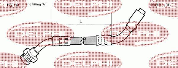 LH0154 Delphi шланг тормозной передний правый