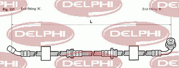 Шланг тормозной передний левый LH0110 Delphi