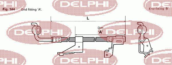 Mangueira do freio dianteira direita para Ford Escort (GAL, AAL, ABL)
