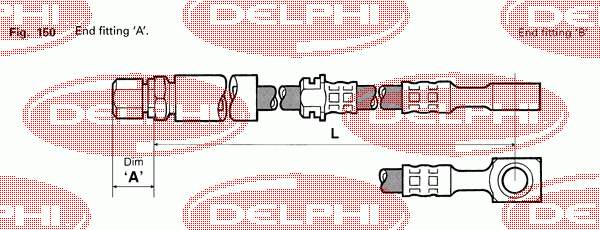 LH0273 Delphi mangueira do freio dianteira