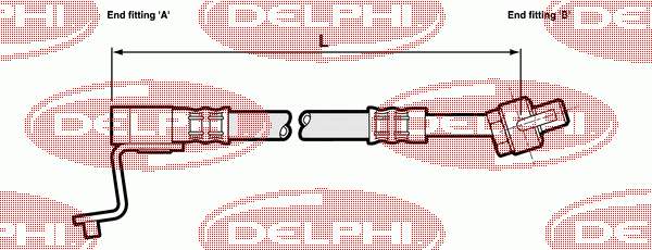 Шланг тормозной передний левый LH6030 Delphi