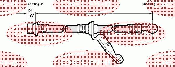 LH6033 Delphi mangueira do freio dianteira