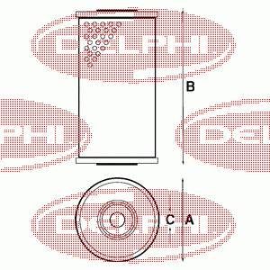 HDF512 Delphi filtro de combustível