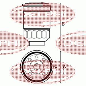 HDF521 Delphi filtro de combustível
