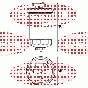 HDF506 Delphi filtro de combustível