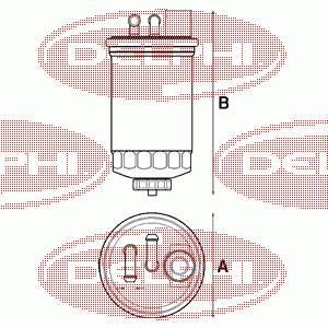 HDF507 Delphi filtro de combustível