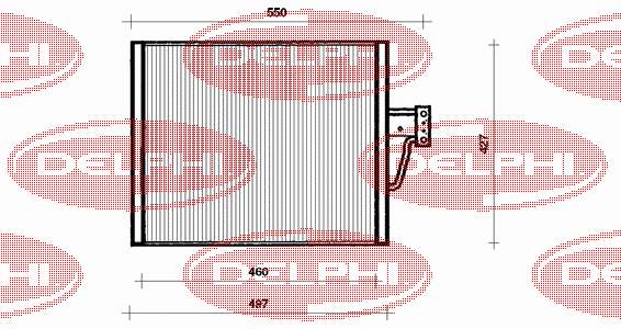 TSP0225018 Delphi radiador de aparelho de ar condicionado