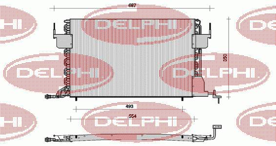 Радиатор кондиционера TSP0225021 Delphi