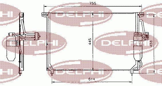 TSP0225097 Delphi radiador de aparelho de ar condicionado