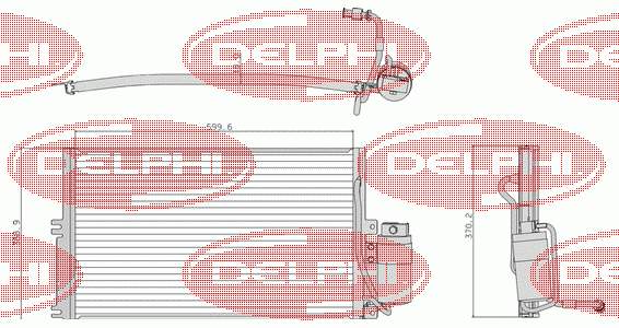 TSP0225107 Delphi radiador de aparelho de ar condicionado