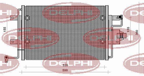 TSP0225113 Delphi radiador de aparelho de ar condicionado