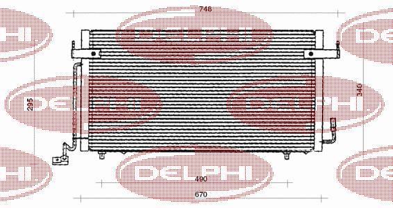TSP0225117 Delphi радиатор кондиционера