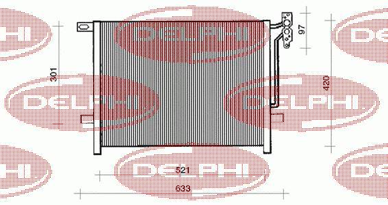 TSP0225118 Delphi radiador de aparelho de ar condicionado